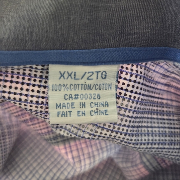 English Laundry John Lennon Blue Casual Button Down Shirt Size XXL - Picture 7 of 8